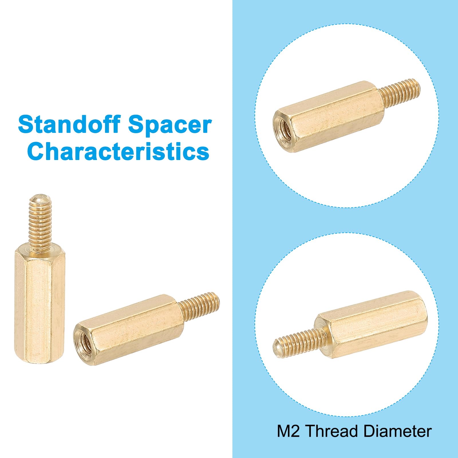 PATIKIL M2.5X12mm+6mm Standoff Screws - Image 3