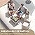 Devoko 4 Pieces Patio Porch Furniture Sets PE Rattan Wicker Chairs Beige Cushion with Table Outdoor Garden Patio Furniture Sets (Grey)