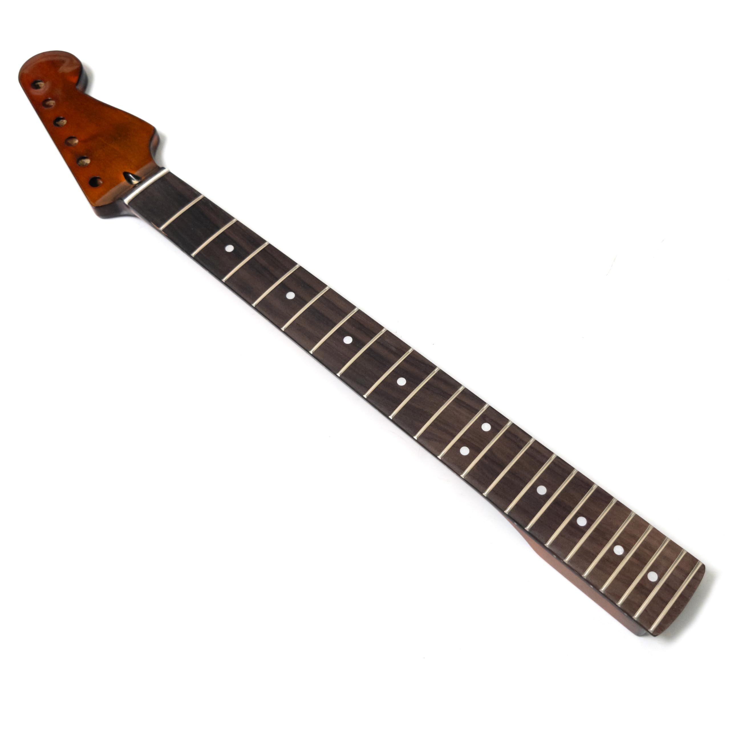 Premium Maple Guitar Neck for Fender Stratocaster-Style Guitars, Canadian Maple with Rosewood Fingerboard, Adjustable Truss Rod, 22 Medium Jumbo Frets,Bone Nut