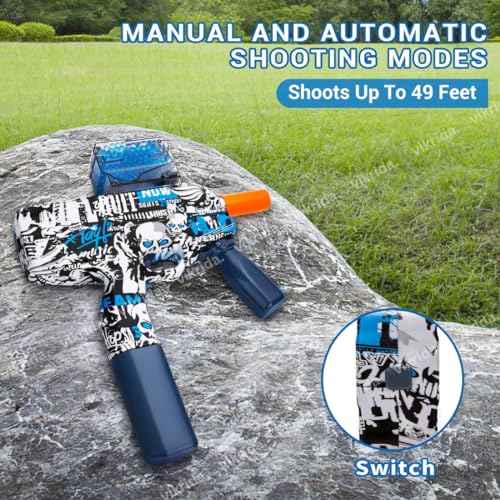 Image of VikriDA MP-9 Automatic Small Ball Blaster Gun | Includes 5000 Soft Balls | Outdoor Shooting Toy for Adults