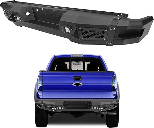 Miniatura 9 de SCITOO Repuesto de parachoques trasero para Ford F-150 2009-2014 mejorado con textura, negro