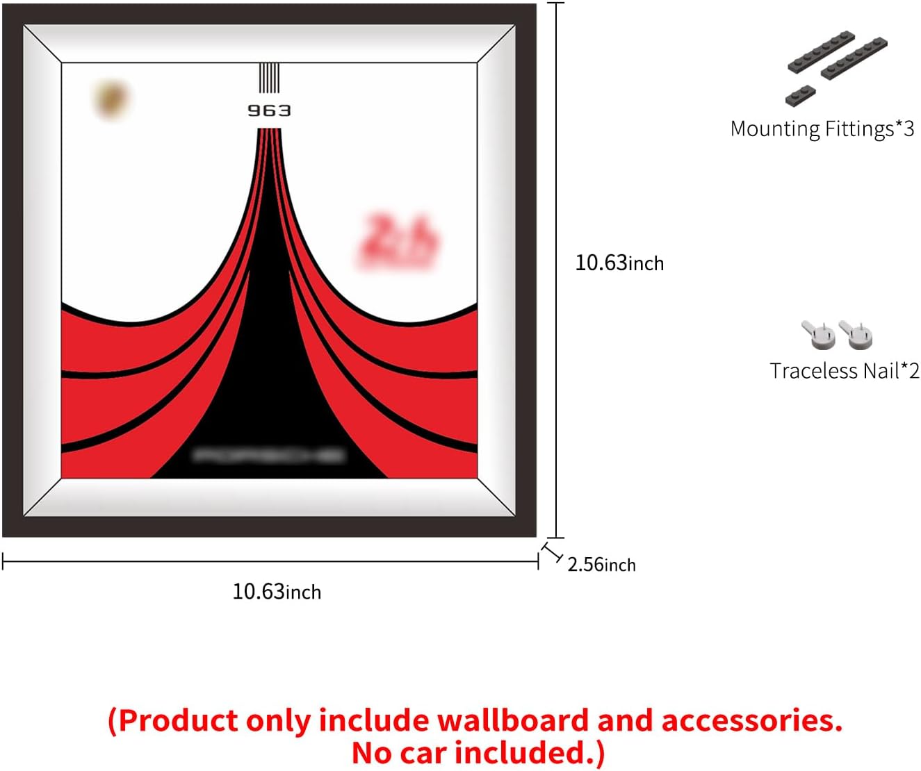 iLuane Display Wallboard for 76916 Race Car Toy Model Building Kit, Adult Collectibles Wall Mount, Home or Office Décor (No Car Included)