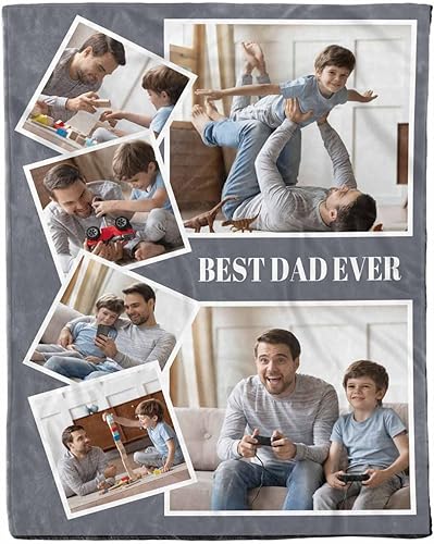 D-Story Manta de hijo, divertidas mantas personalizadas con fotos, regalo para papá, manta de disfraz, regalo para hija, regalos personalizados para