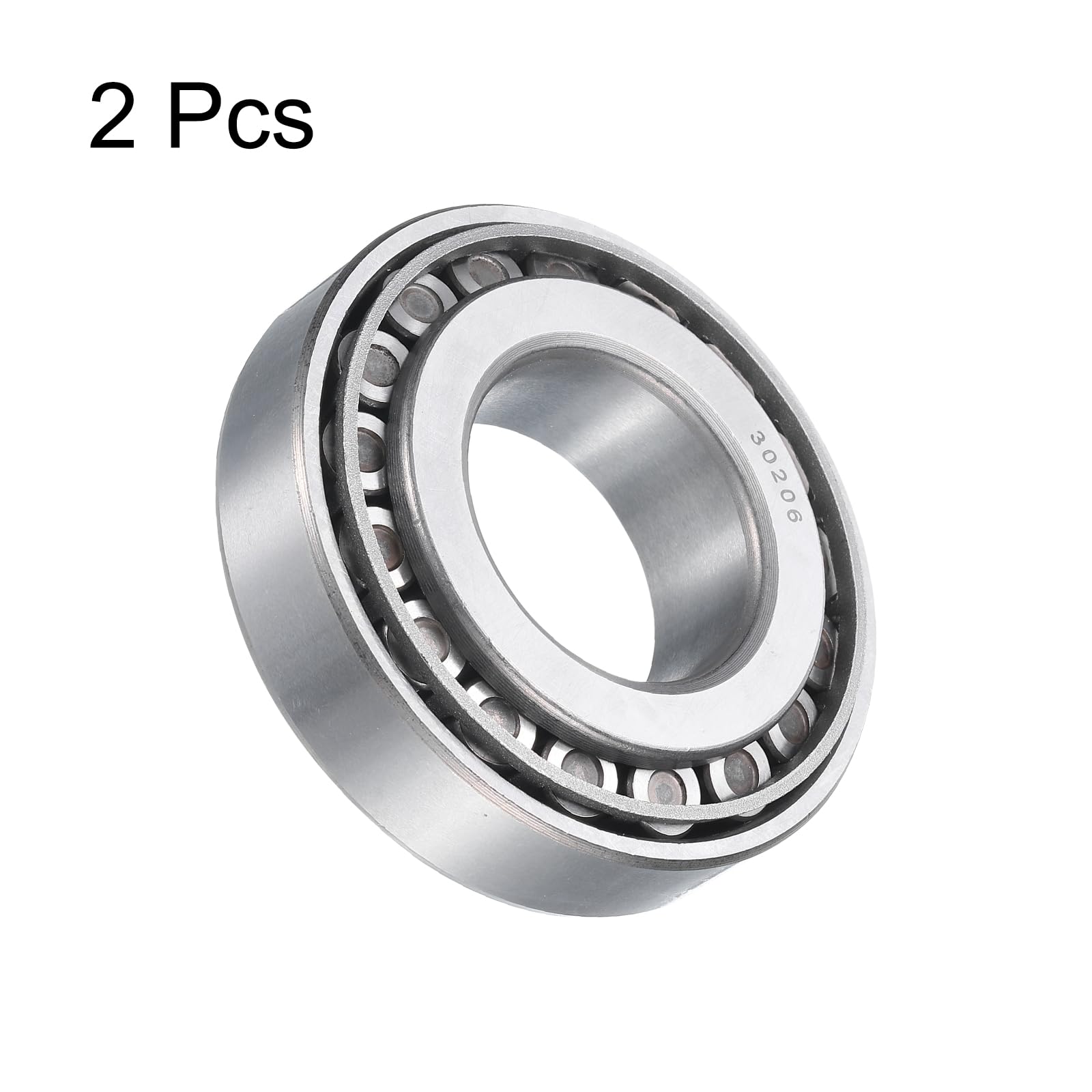 QUARKZMAN 2 Stück 30206 Kegelrollenlager Kegel und Becher, 30mm Bohrung x 62mm Außendurchmesser x 17,5mm Dicke, Chromstahl Kegelrollenlagersatz, ABEC-5