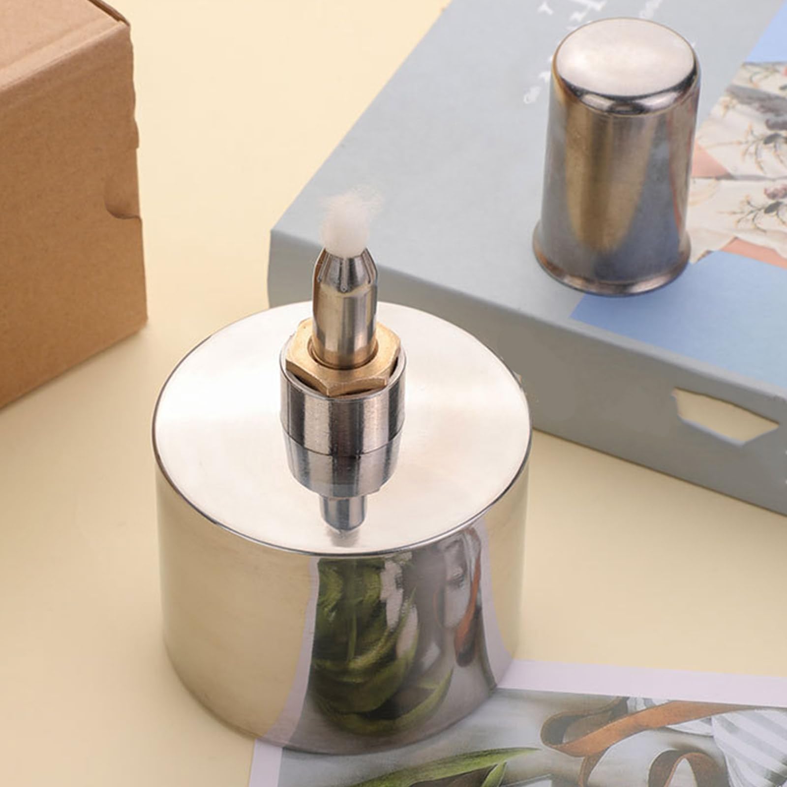 Brûleurs à alcool en acier inoxydable pour laboratoire, chimie, lampe de laboratoire dentaire avec outil de chauffage à mèche