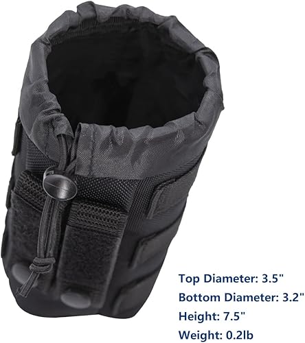 Miniatura 2 de MOLLE - Bolsa para botella para cinturón de servicio, mochila táctica de agua, MK 9 OC, soporte de spray de pimienta, bolsa deportiva de nailon para