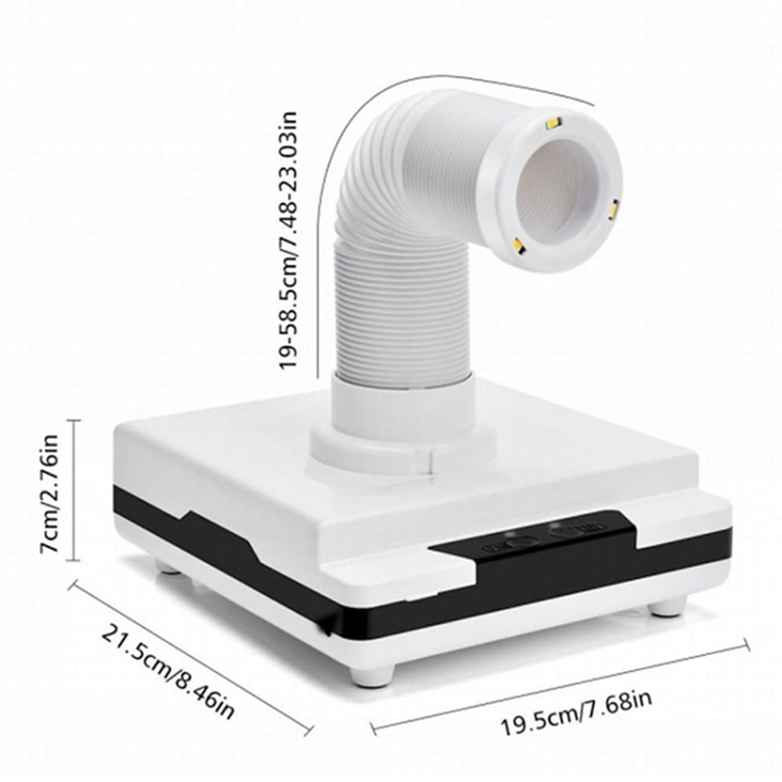 Tragbarer Staubsammler, 60 W, 360 ° flexibler Schlauch, LED-Vakuum für Dental-Labor-Werkzeuge