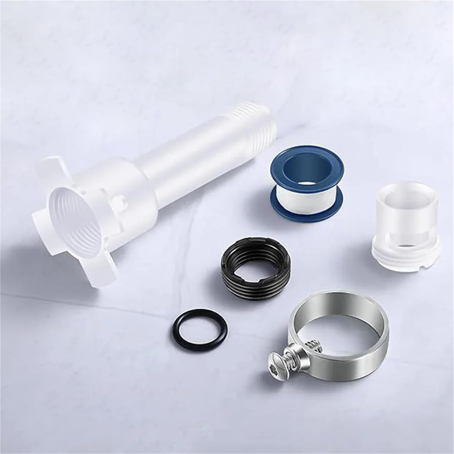 Tub Spout Diverter Repair Kit 4Sets 4 in 1 Tub Spout Adapter Threaded Bathtub Faucet Kit Fits 1/2inch Copper Pipe 1/2in IPS 3/4in