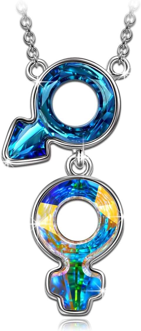 A Doomed Couple Crystals Pendant Women Necklace Jewellery Birthday Gifts Valentines Gifts Wedding Gift for Wife Mother Daughter