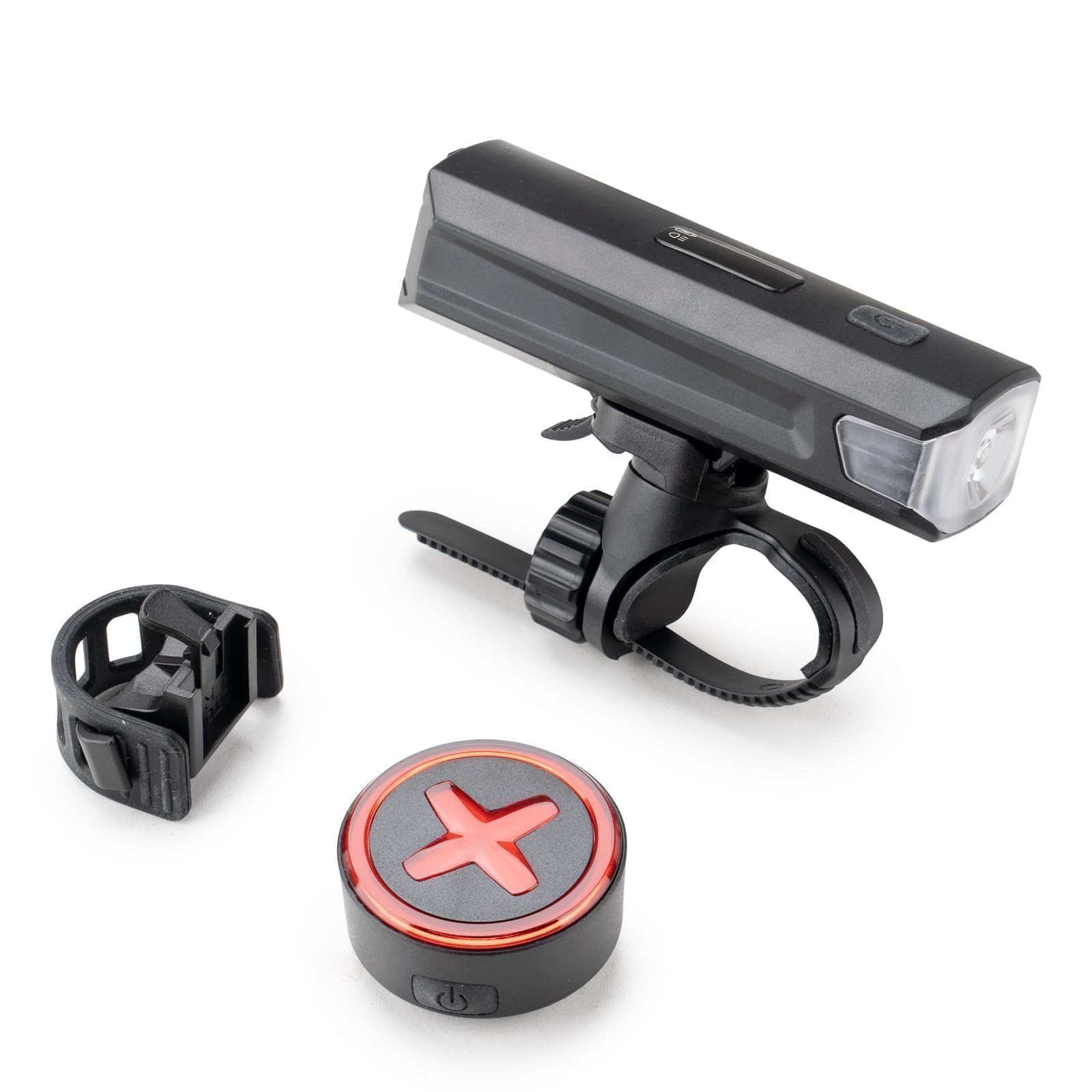 Kit d'éclairage de vélo Batterie USB et durée d'éclairage de 8,5 h I Kit d'éclairage LED étanche et Rechargeable I Lumière de vélo