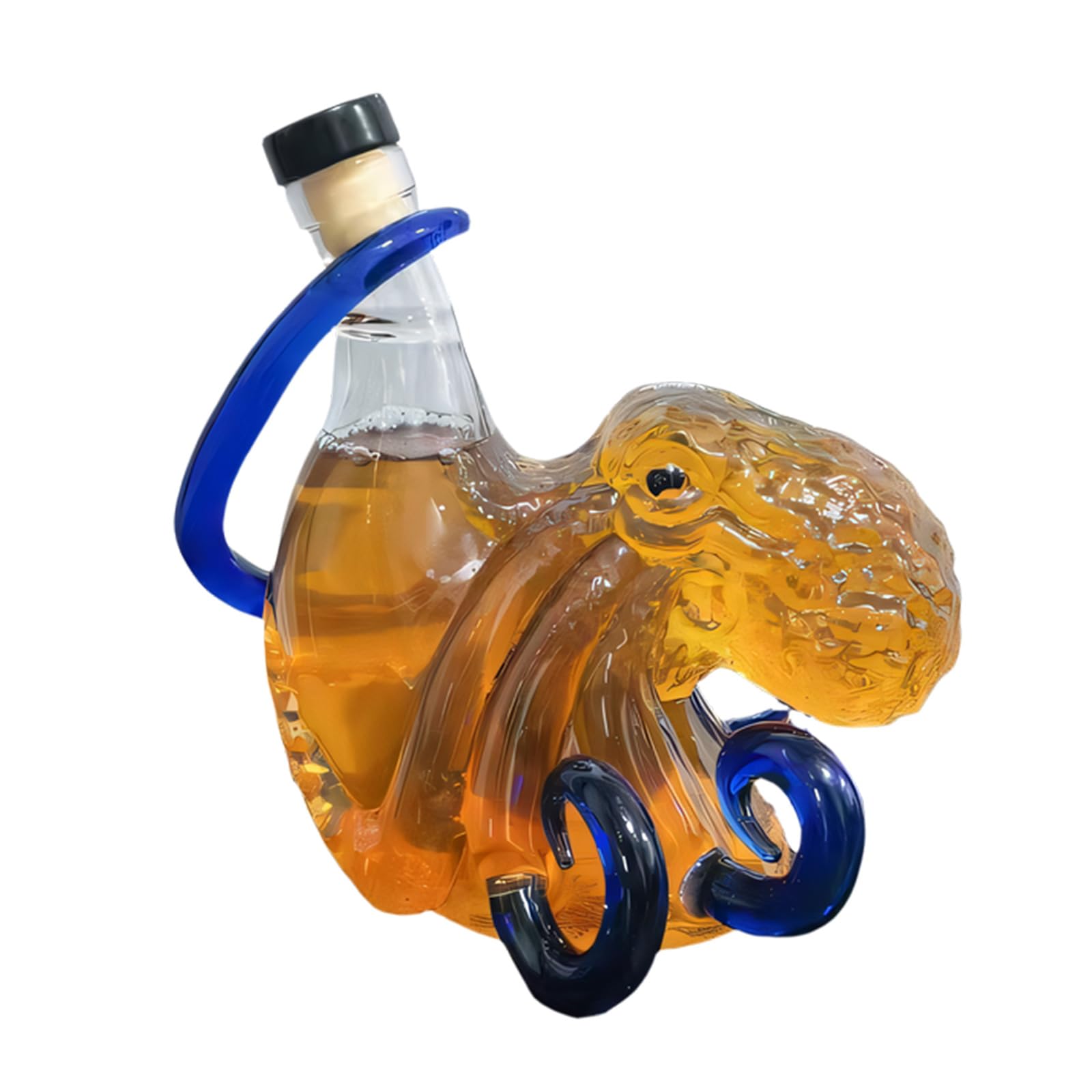 Ljmyy Unique Octopuses Shaped Glass Liquor Decanter For Home Club And Party Decoration Whiskeys Bottle With Ergonomic Handle