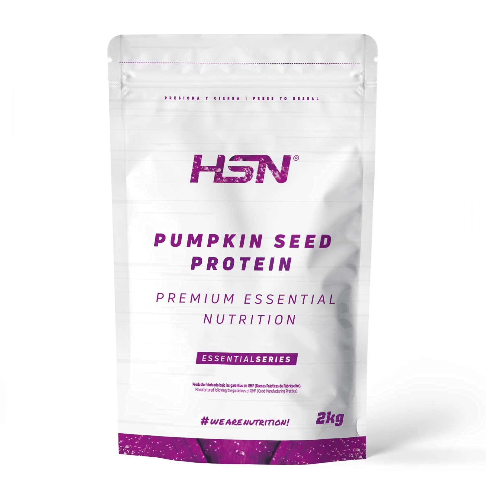 HSN Proteína de Semilla de Calabaza | Neutro 2kg | 100% Proteína Vegana Sin Azúcar Sin Aditivos ni Edulcorante | Todos los Aminoácidos Esenciales | No Incluye Dosificador | No-GMO, Sin Gluten