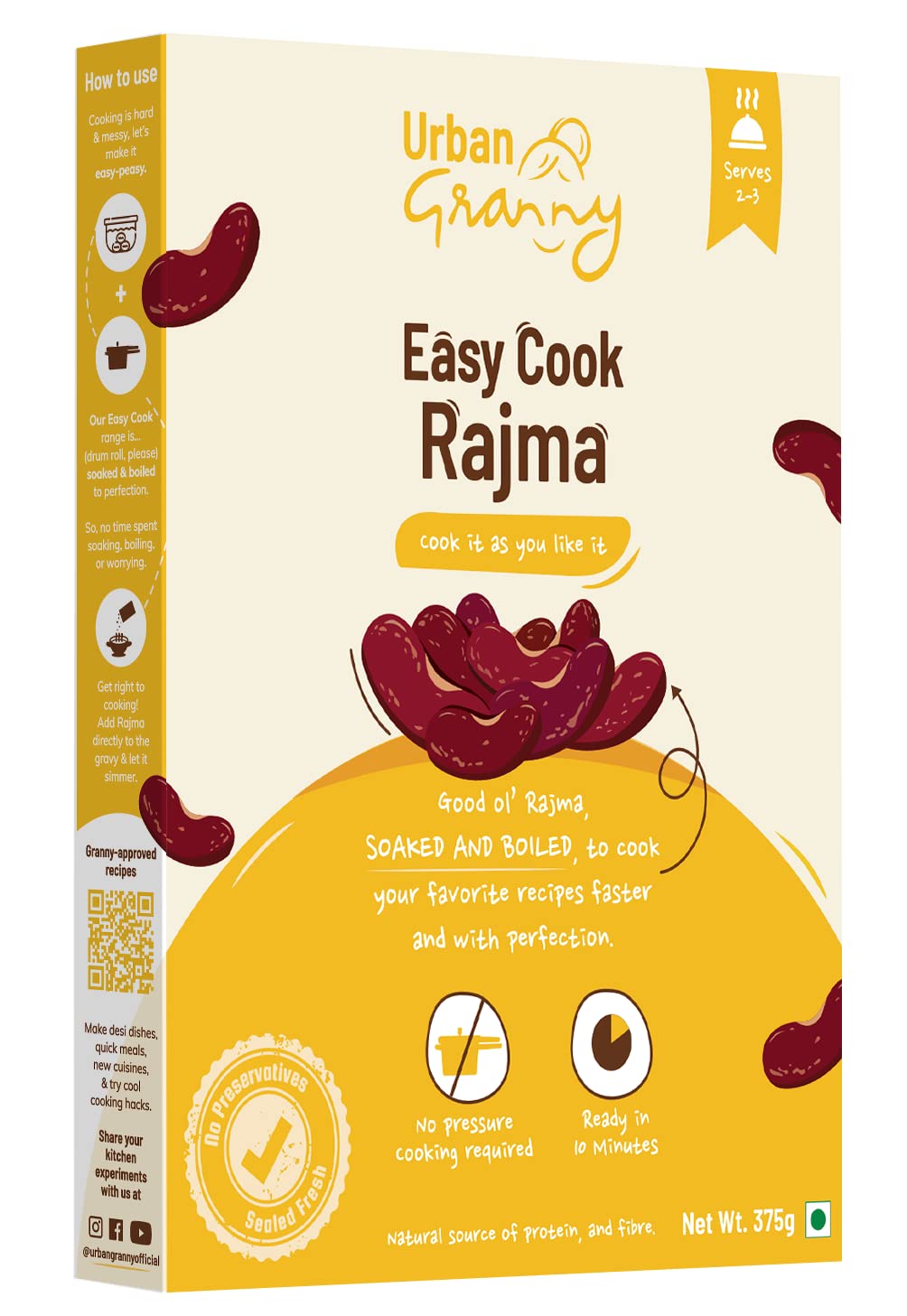 Urban Granny Easy Cook Rajma 375gm