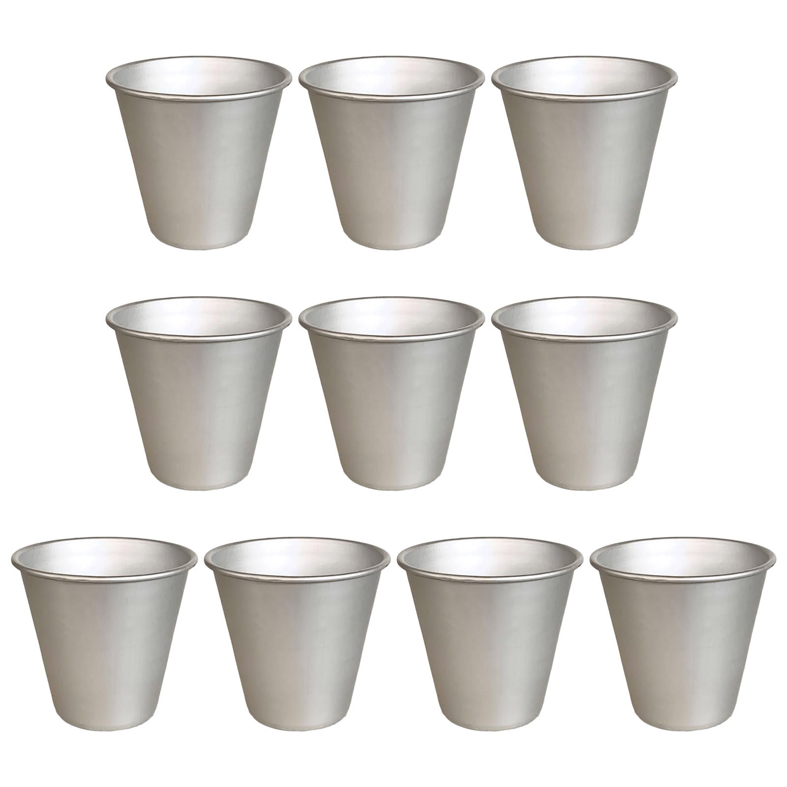 Yhplxyuus Of 10 Small Cake Aluminum Molds Nonstick Cupcakes Bakings Cups Metal and Darioles Western Cake Cup Metal Bakings