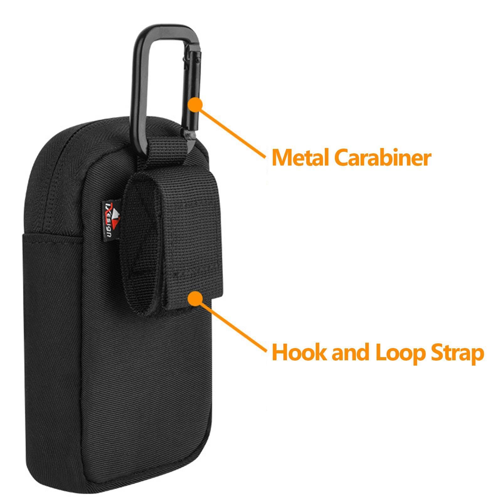 AGPTEK MP3 Player case draagbare schelpschaal met metalen karabijnclip, MP3 Tasche(Innenmaß: 9 * 4.5 * 1.5CM), roze