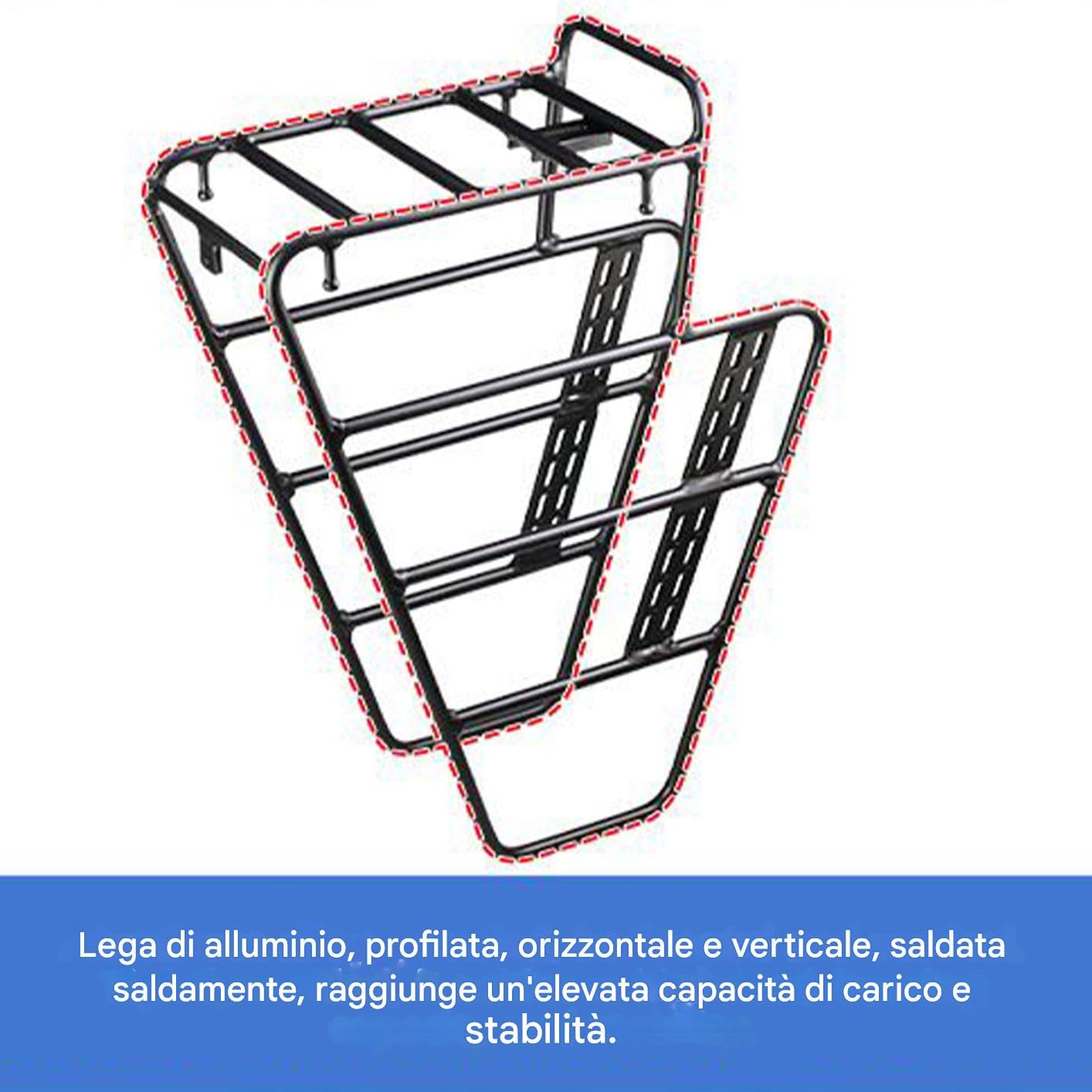 Portabici Mountain Bike Cestino portaborse e attrezzi ciclismo garage