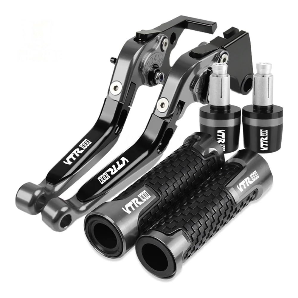 Fvcmnjdge Color 25 Brake Clutch Set Lever Motorcycle Cnc Brake Clutch Levers Handlebar Ends Grips For H&On&Da Vtr1000 Vtr1000f Vtr 1000F Firestorm 1997 1998 1999 2000-2007