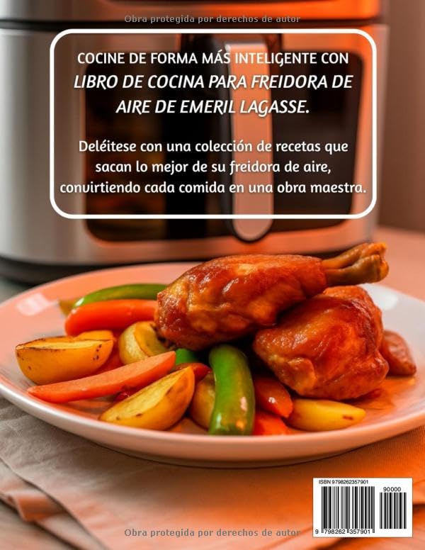 Miniatura 2 de Libro de cocina para principiantes de freidora de aire Emeril Lagasse Recetas fáciles para comidas rápidas, deliciosas y crujientes en casa (Spanish