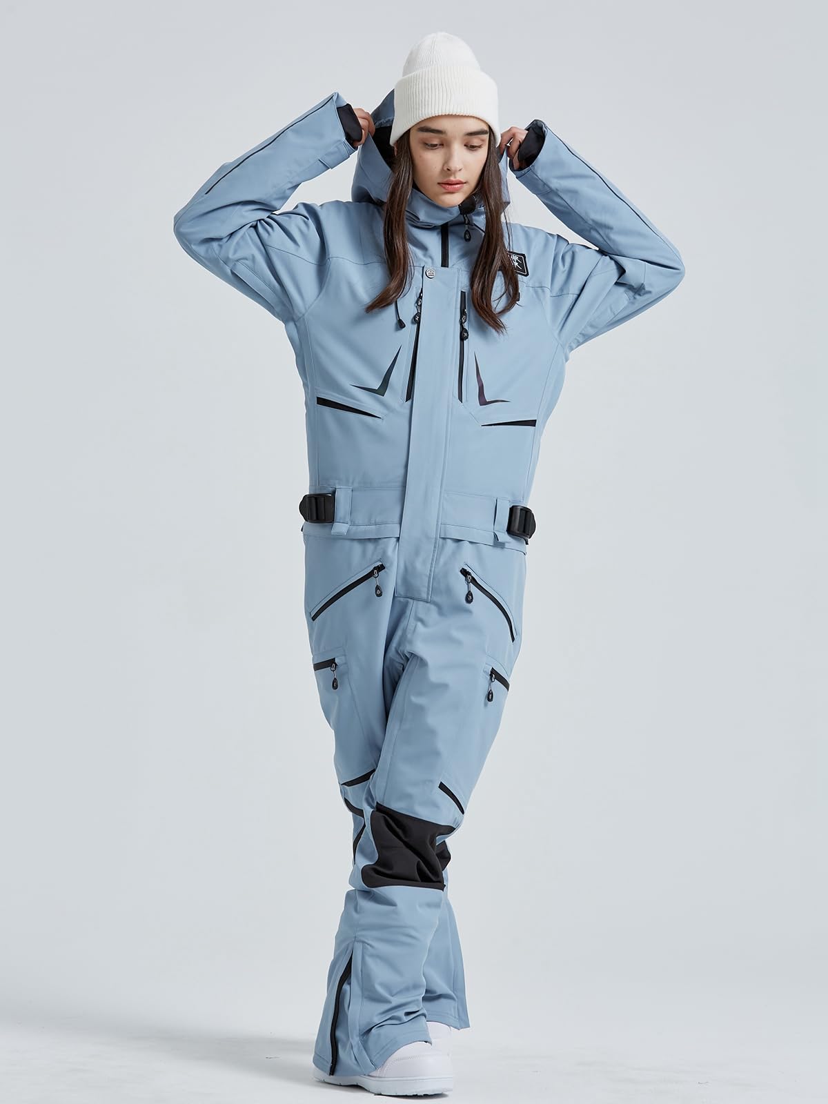 HOUZONIY Traje de nieve para hombre y mujer, snowboard, mono de una pieza, impermeable, resistente al viento, invierno cálido, mono de esquí de una pieza, para senderismo y escalada