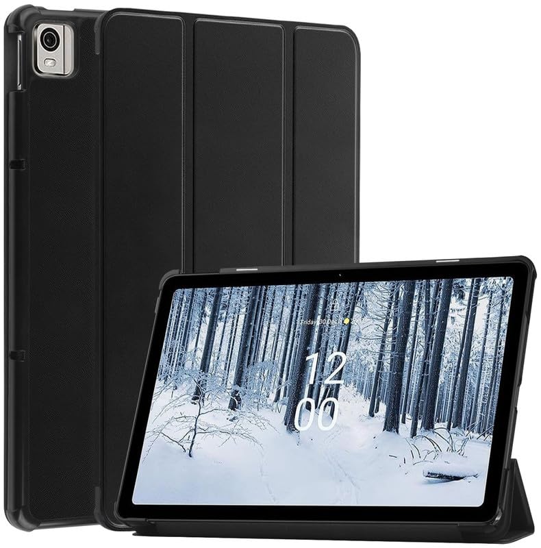 Robustrion Cover for Nokia Tab T21 Cover Case Trifold Flip Stand Case for Nokia T21 Tablet 10.4 inch - Black