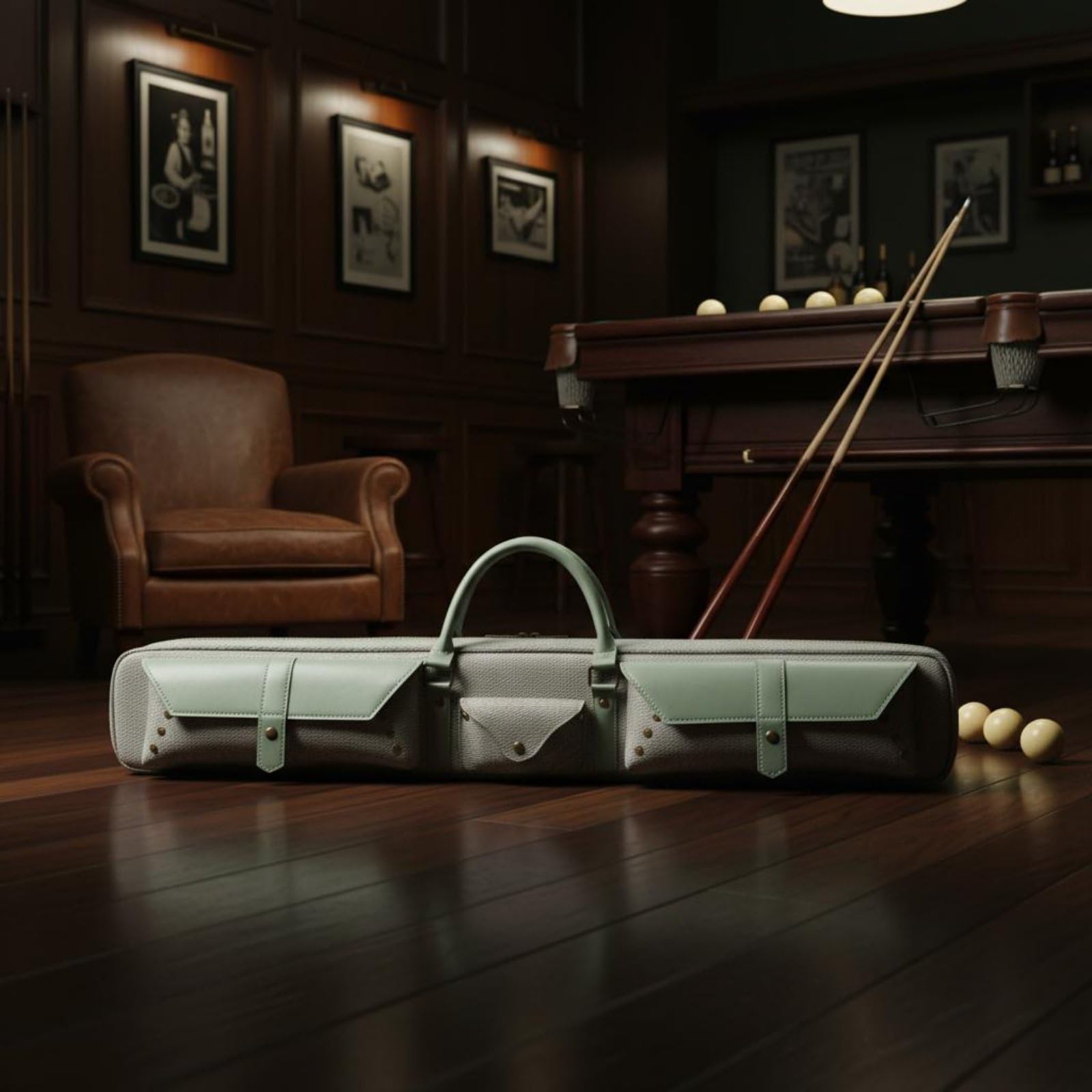 Billardqueue-Tasche mit Tragegriff und Schultergurt Billard Queue Tasche großes Fassungsvermögen Queue-Transporttasche für Billardspieler, Aw-26pro Pink Twill