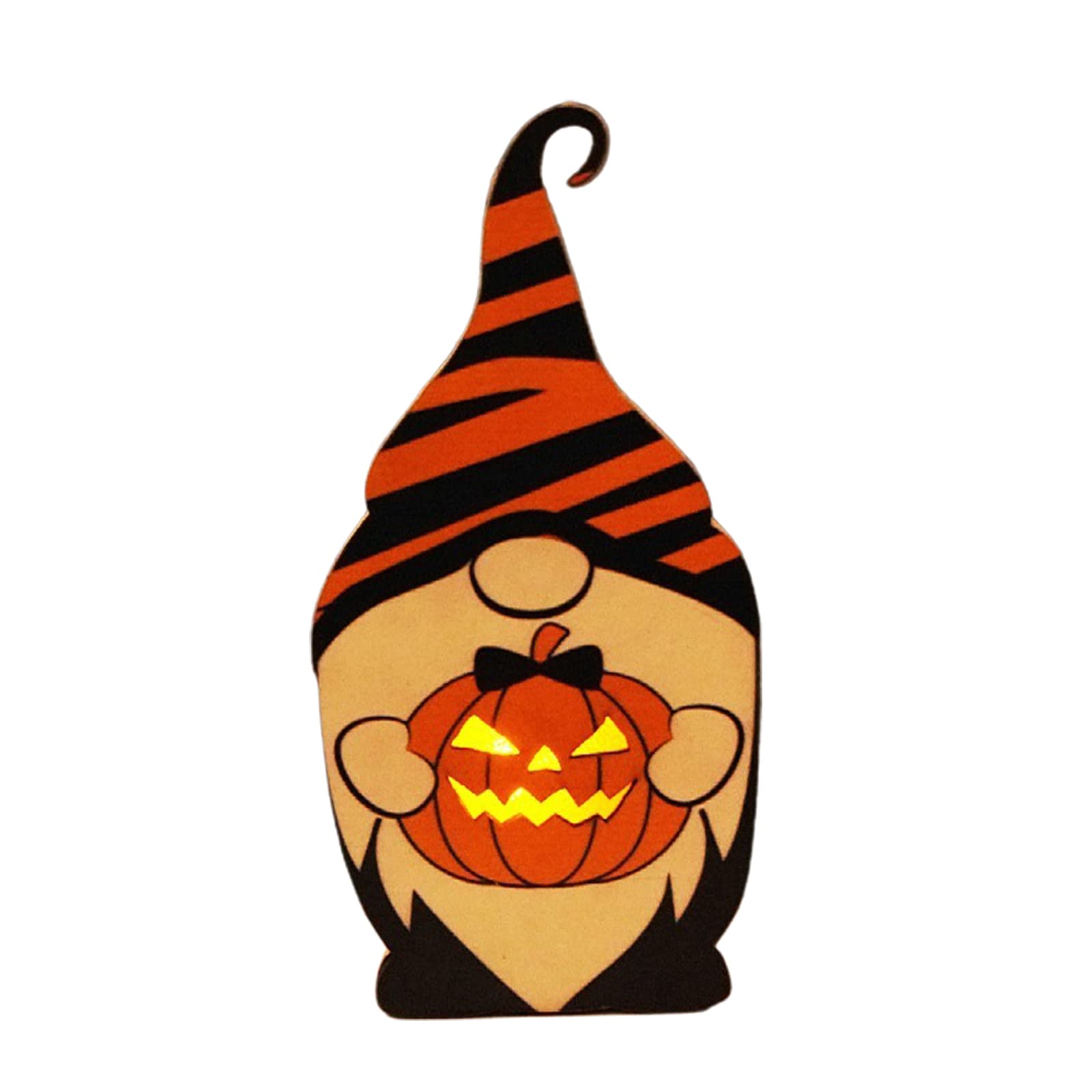 Buxuaaaa Faceless Pumpkin LED Light Halloween Ornament Table Decor Sign for Halloween Party Desk Pumpkin Led Light