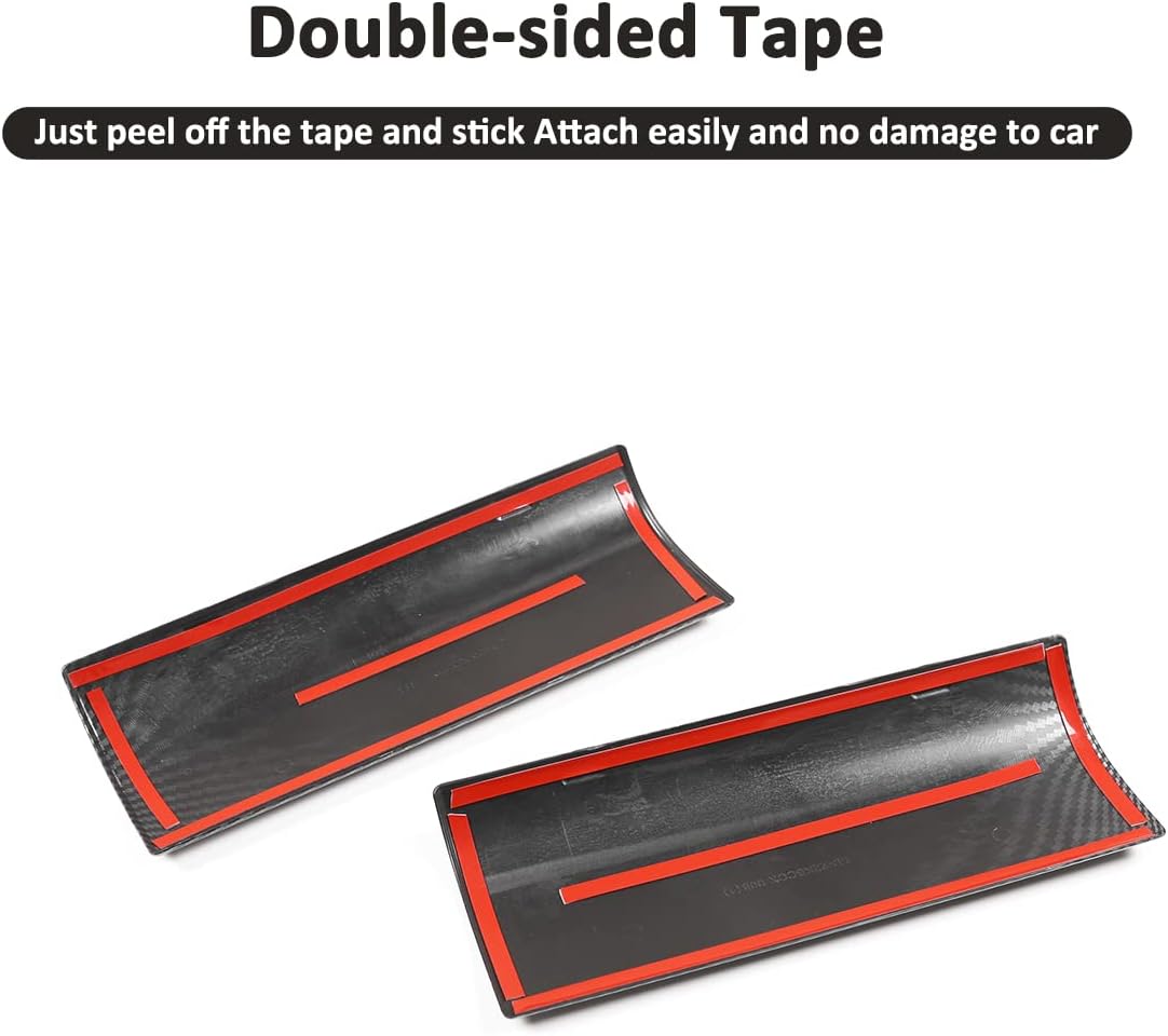 Car Armrest Box Cover Fit for Mercedes Benz C Class 2022 Console Box Protective Cover Armrest Box Trim Cover Carbon Fiber Color 2PCS