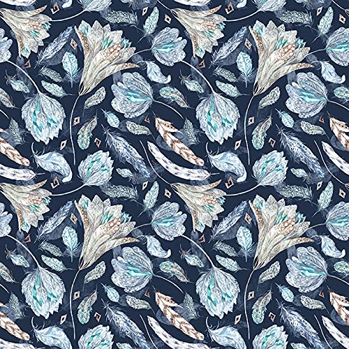 Papier peint meuble boho chic indigo Coloray Magic-Stick 250x250 cm