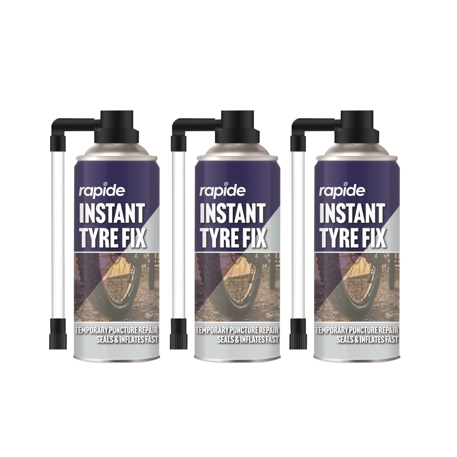 SDMAXBicycle Cycle Tyre Fix Spray Fix Sealing Inflates Sealants Inner Puncture, Compact, And Portable, Long-Lasting, Versatile Use Pack Of 3