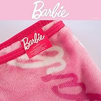Vista 3 de Barbie Ropa de cama para niños, cobija súper suave de toque sedoso, 40 x 50 pulgadas, (Producto con licencia oficial) de Franco