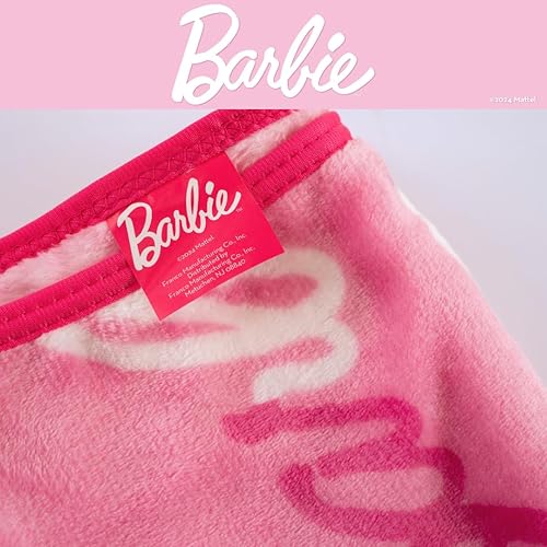 Miniatura 3 de Barbie Ropa de cama para niños, cobija súper suave de toque sedoso, 40 x 50 pulgadas, (Producto con licencia oficial) de Franco
