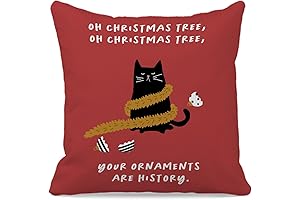Festive Feline: Funny Cat Christmas Pillow Covers