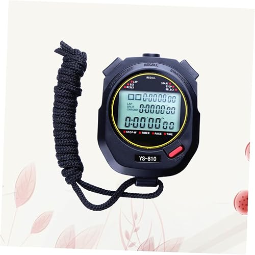 Miniatura 5 de Cronómetro deportivo LCD digital de tres filas con temporizador de cuenta regresiva para correr con funciones de alarma cronógrafo preciso para