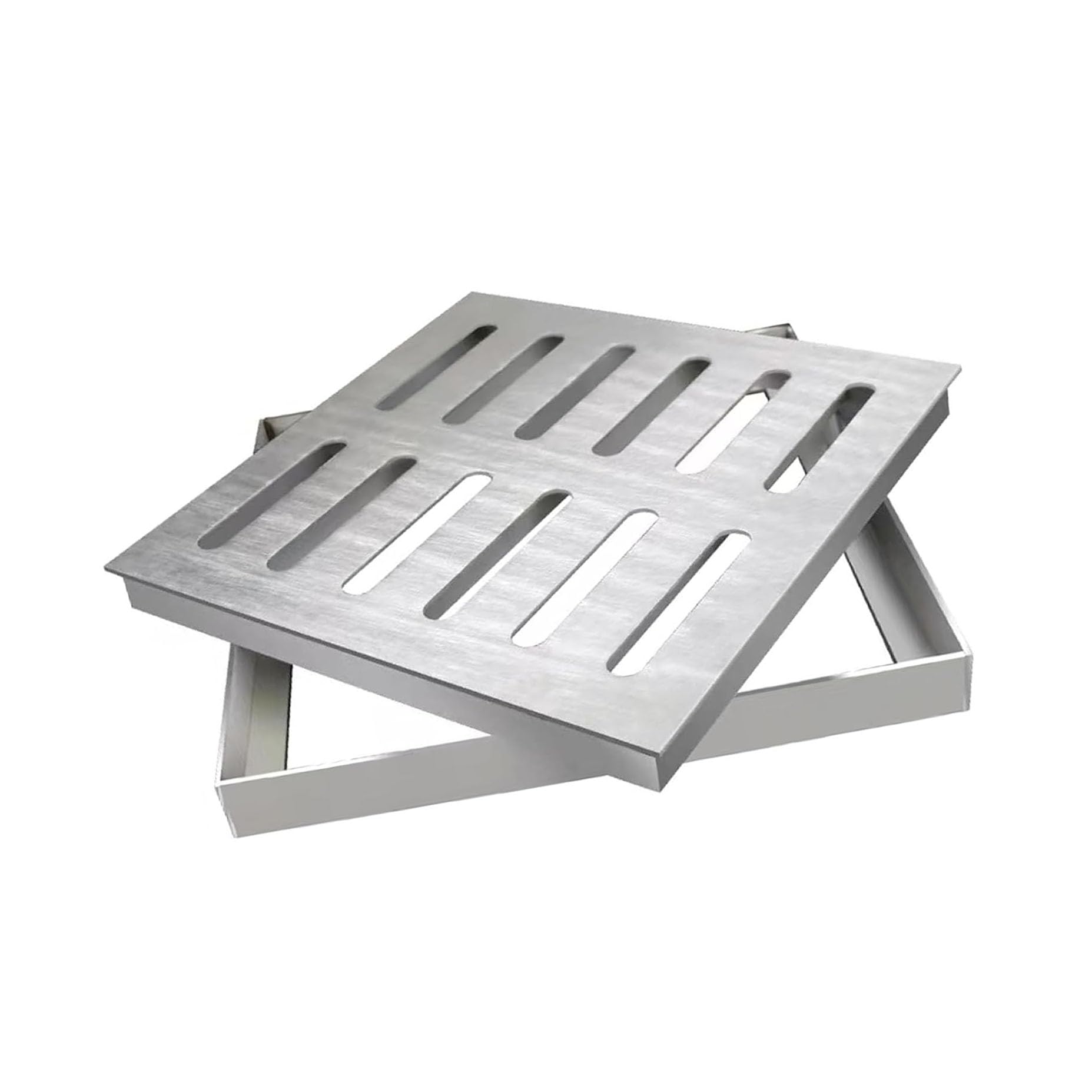YDHSIKK Square Sewer Grates Grid, Square Sewer Grates Grid Outdoor Floor Drain Grate With Frame 304 SS 2mm Multiple Sizes(100x100x20mm)