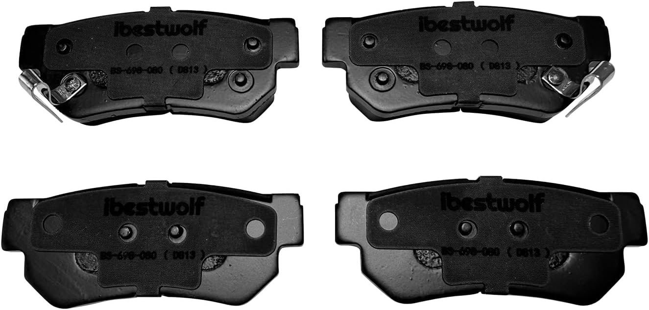 Front and Rear Ceramic Brake Pads for 2007-2010 Hyundai Elantra 2003-2008 Sonata 2005-2009 Tucson for 2003-2009 Kia Magentis 2003-2010 Optima 2005-2010 Sportage P-924 P-813
