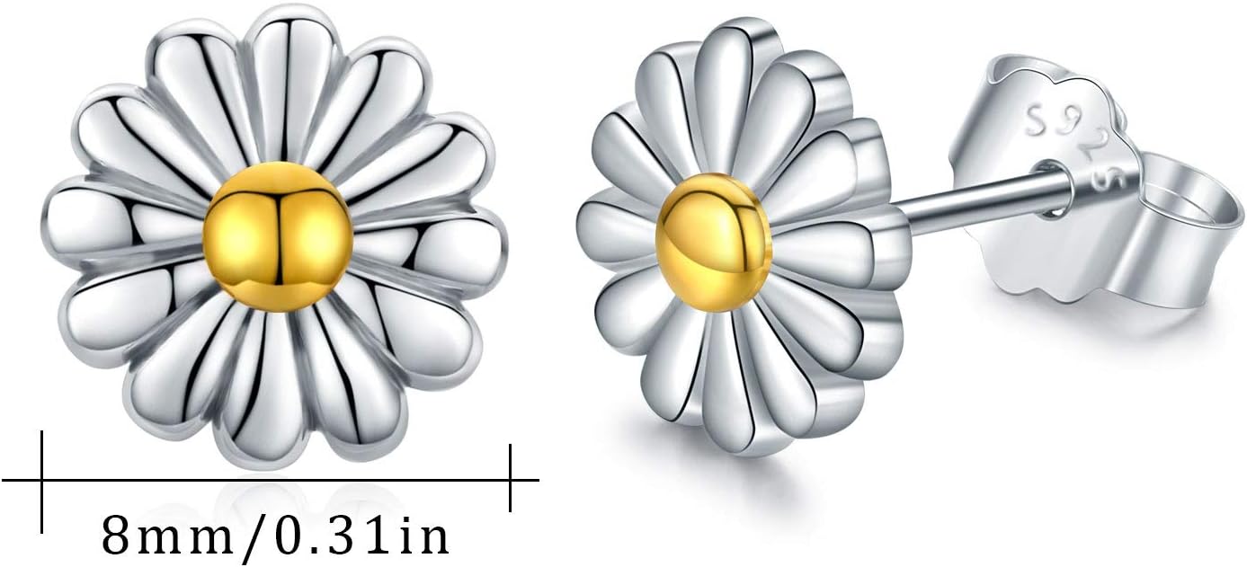 Daisy Earrings 925 Sterling Silver Daisy Flower Earrings Daisy Jewellery Gift for Women - Image 7