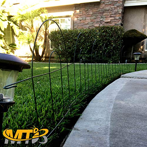 Green Garden Border Folding Fence Lawn Yard Fence 24 Inch x 10 Feet,Pack of 1 Set, Overall Length 10 Feet,Landscape Panel,Folding Patio Fences Flower Bed Section, 7 Panel Decorative Fence