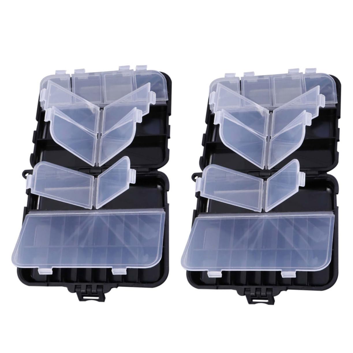 ifundom 2Pcs Convenient Fishing Organizer with Multi Design Portable Tackle Boxes for Hooks and Baits for Indoor and Outdoor Fishing Activities
