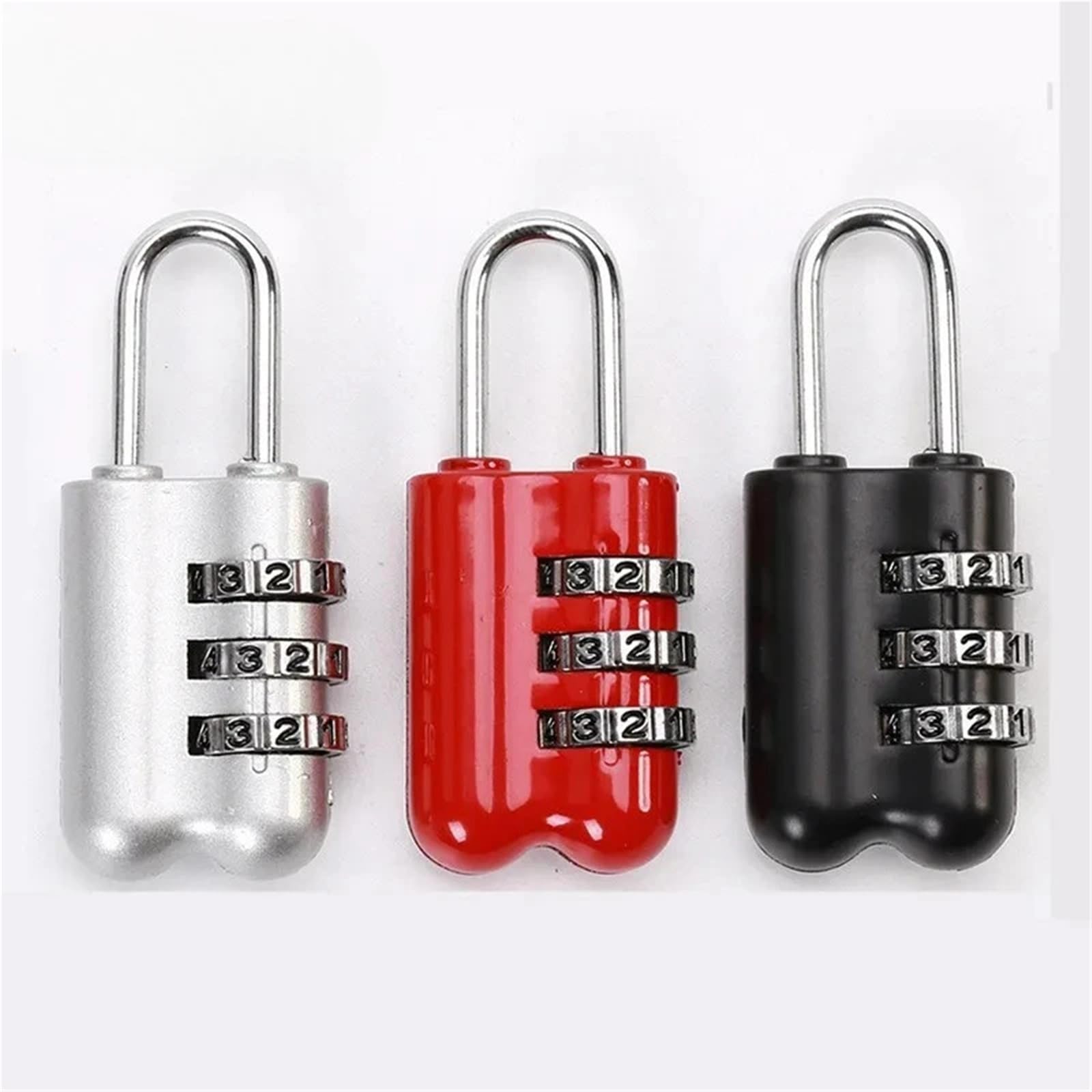 Mini-Vorhängeschloss mit 3-stelliger Zahlenkombination aus Aluminiumlegierung