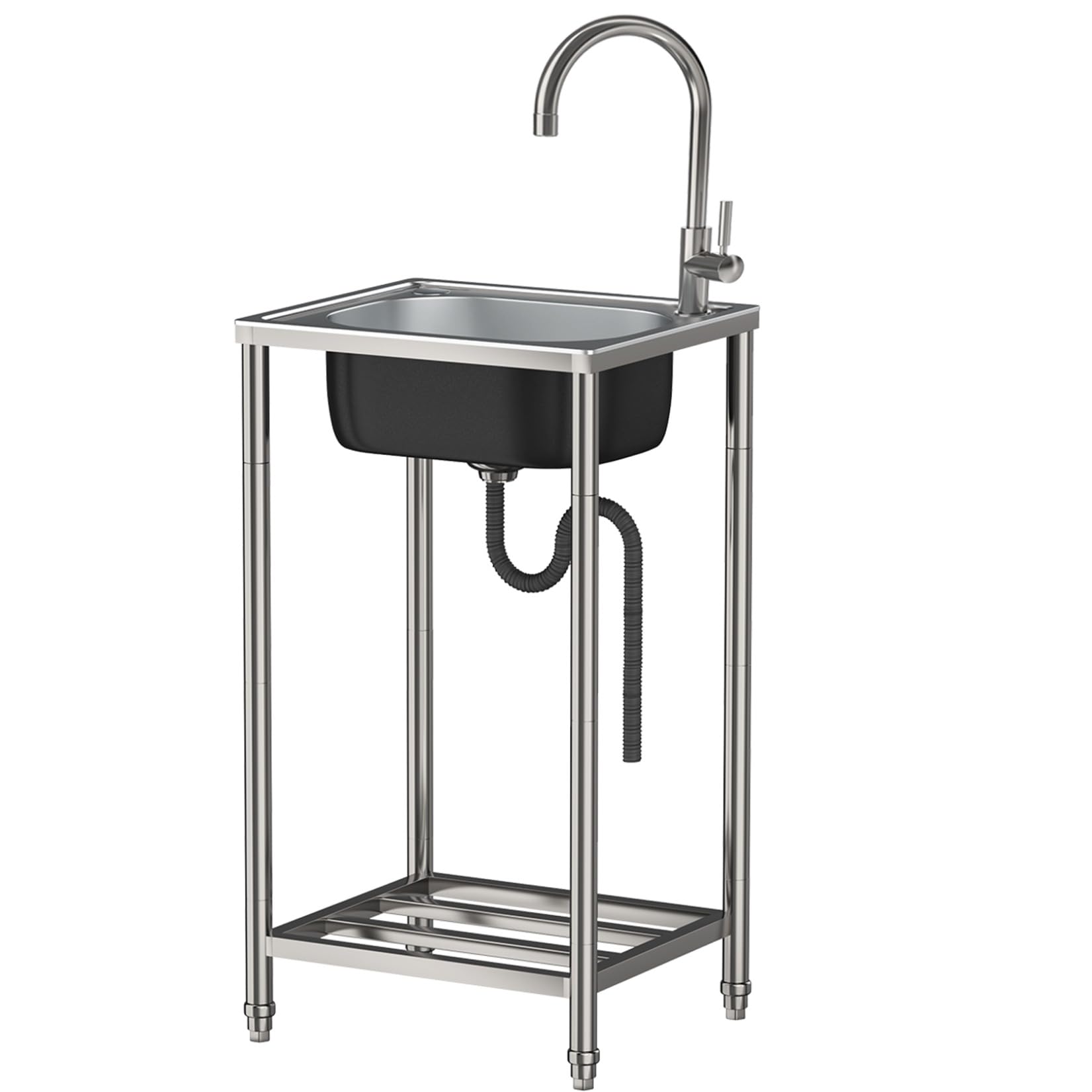 Lavello Da Cucina Indipendente In Acciaio Inox - Con Rubinetto Acqua Calda/Fredda, Per Esterno/Interno - Foto 5