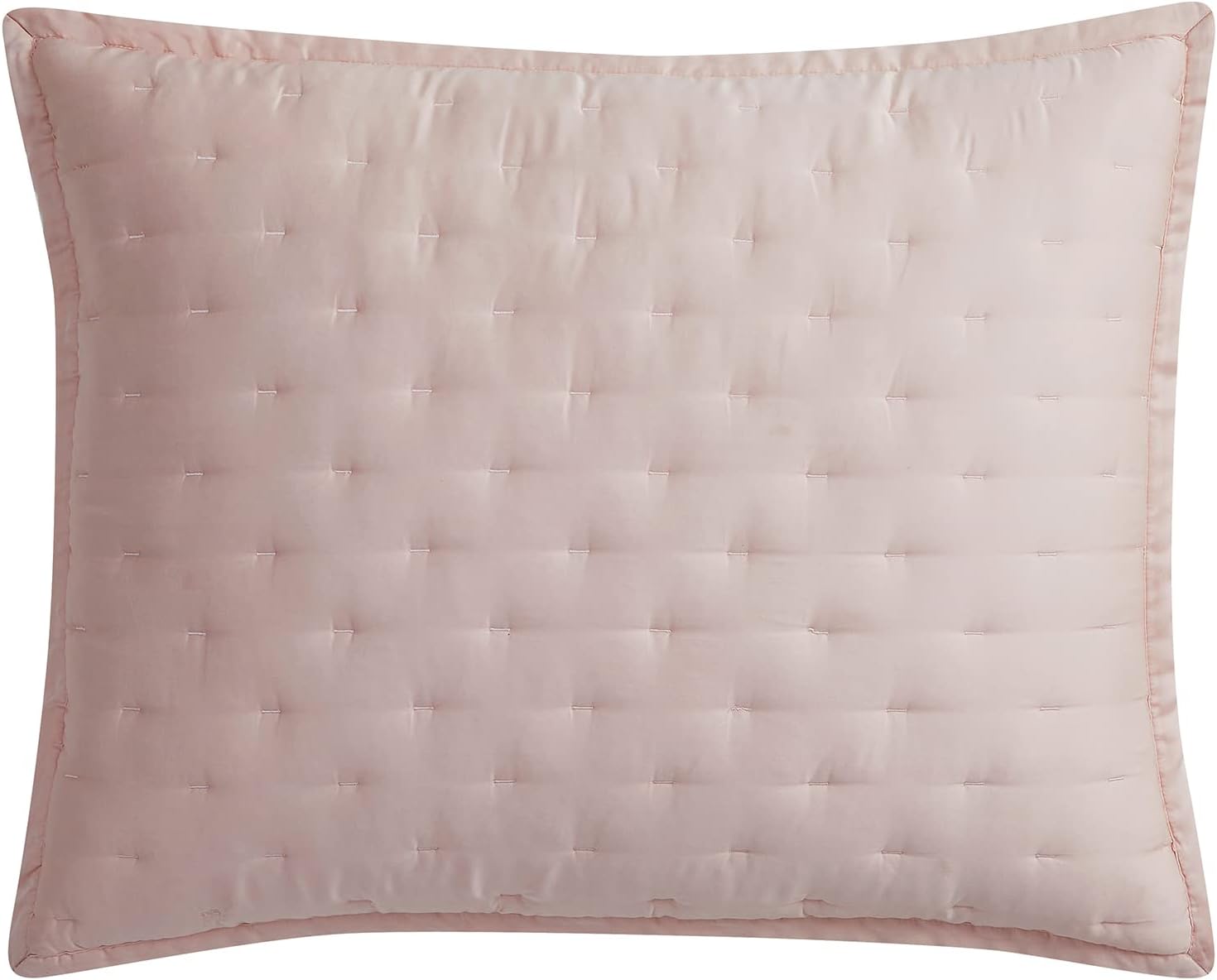 HiEnd Accents Lyocell 2 Piece Quilted Pillow Sham Set, 21×34 inch, King Size, Blush Solid Color, Classic Traditional Modern Style Silky Luxury Bedding