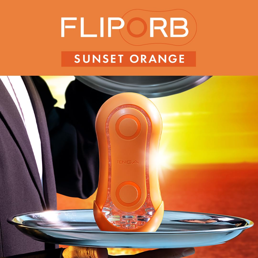TENGA Flip Orb - Masturbatore per Uomini - Sunset Orange