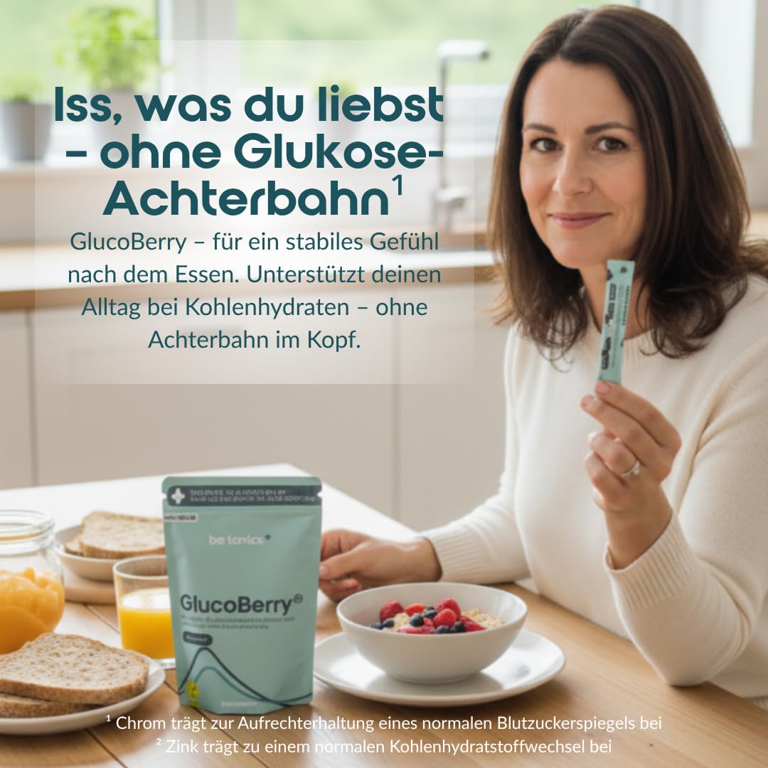be tanics GlucoBerry Blutzucker Balance Glukose mit Reducose 28 Direktsticks