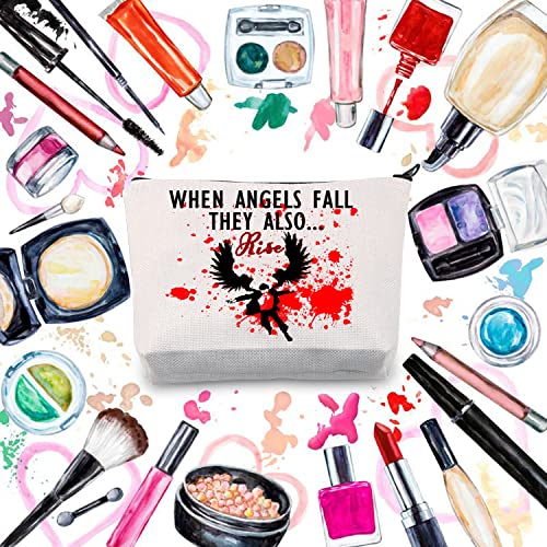 PLITI Lucifer TV Series Gift Lucifer Morningstar Wings Gift When Angels Fall They Also Rise Lucifer Quote Cosmetic Bag (Angels fall rise U) - Image 4