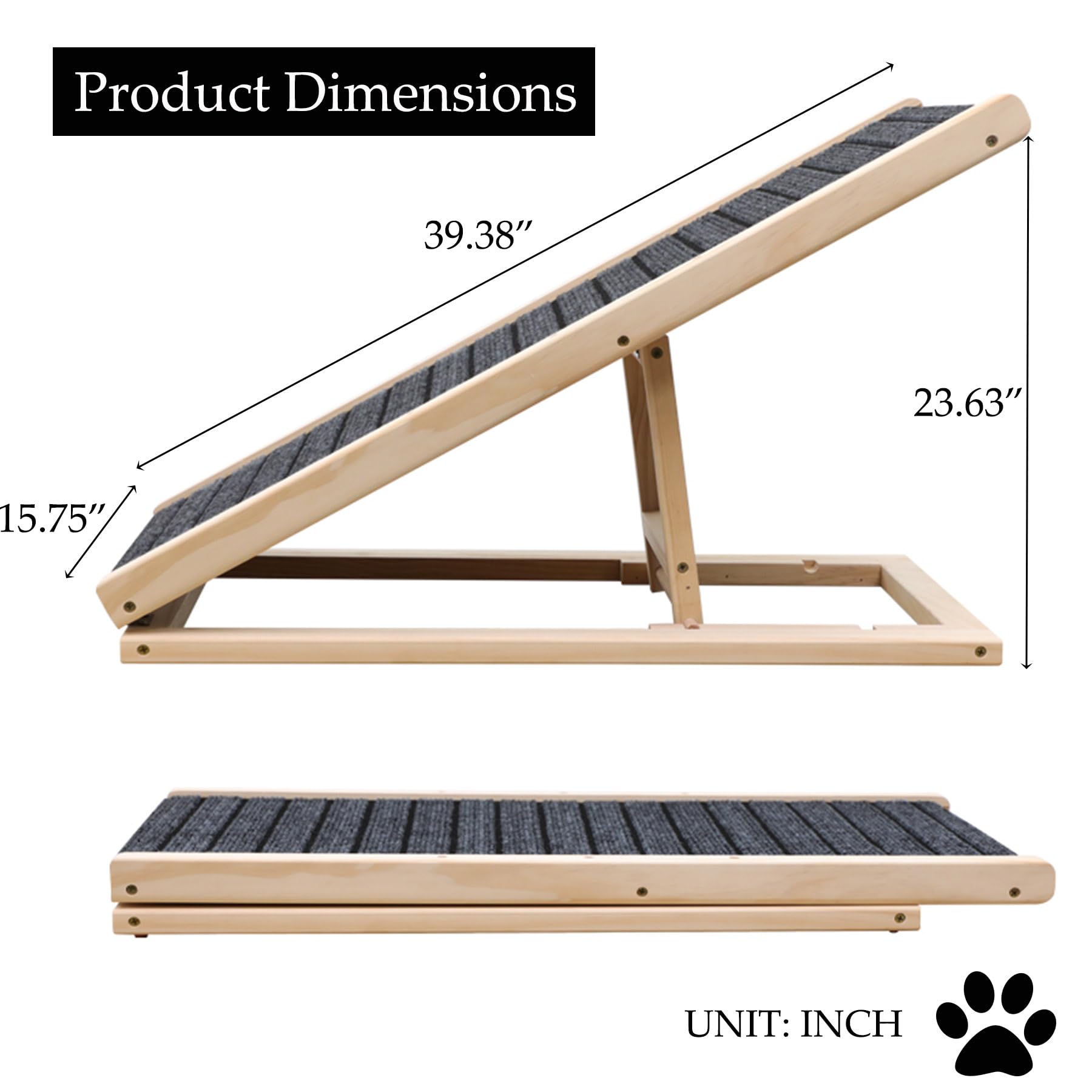 Folding Dog Ramp for Bed, Couch & Car?17
