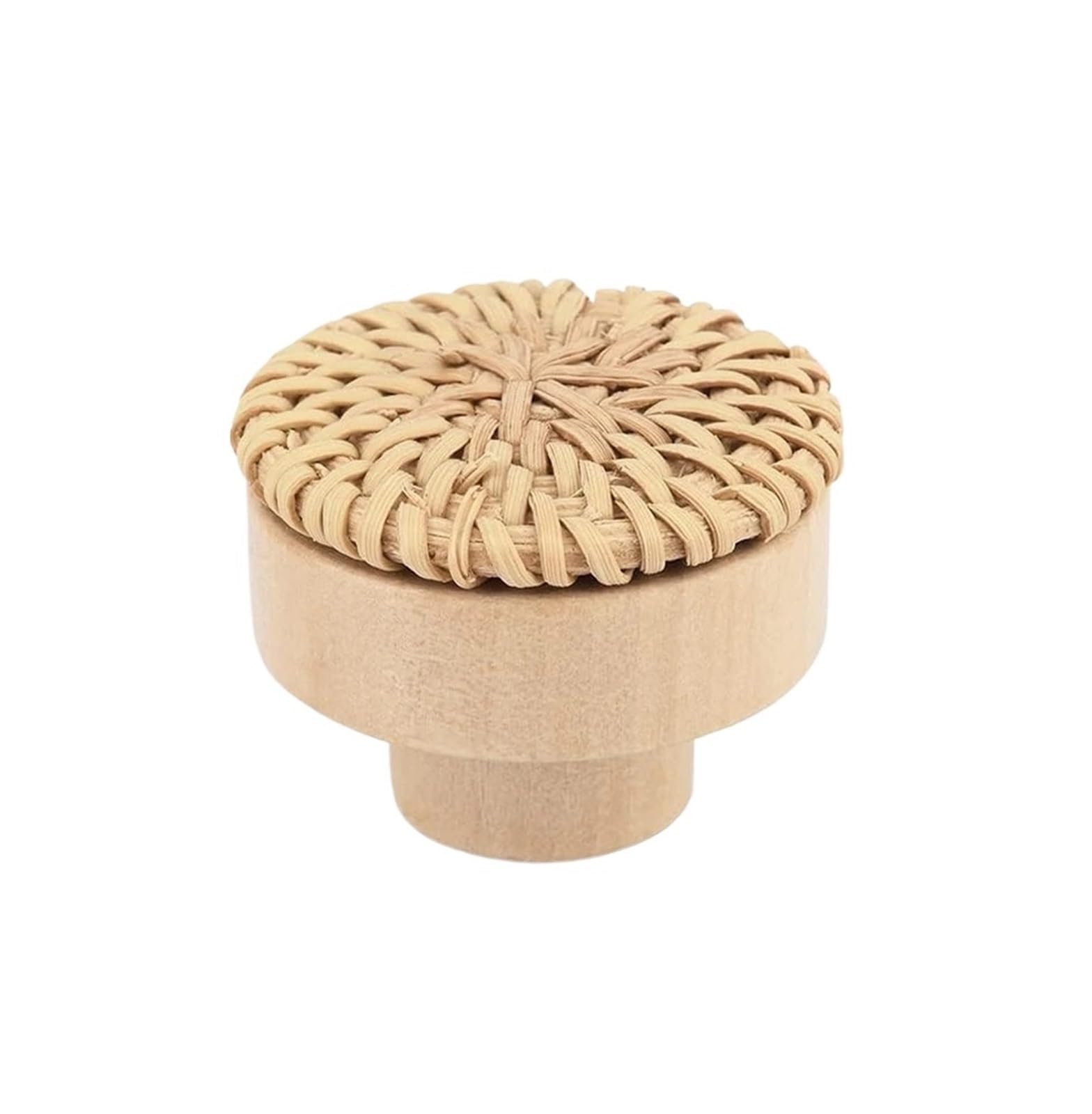 NHralpajj Rattan Wooden Drawer Pull