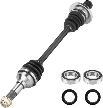 Rear Left CV Axle & Wheel Bearing Kit for Yamaha Rhino 450 YXR45F 4X4 2006 2007 2008 2009, for Rhino 660 YXR66F 4X4 2006 2007, Replace for 5UG-F530T-20-00 5UG-F530T-20-00 5UG-F531H-01-00