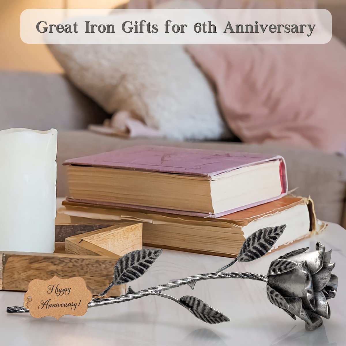 Rosa De Hierro Forjado Con Forma De Capullo, Original Para Regalarlas A Nuestras Mujeres Y Madres
