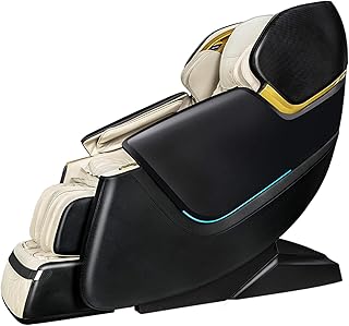 Lzour Silla de Masaje de Cuerpo Completo, reclinable de Gravedad Cero, Masaje Shiatsu para Uso doméstico o de Oficina, Compacto, Bluetooth