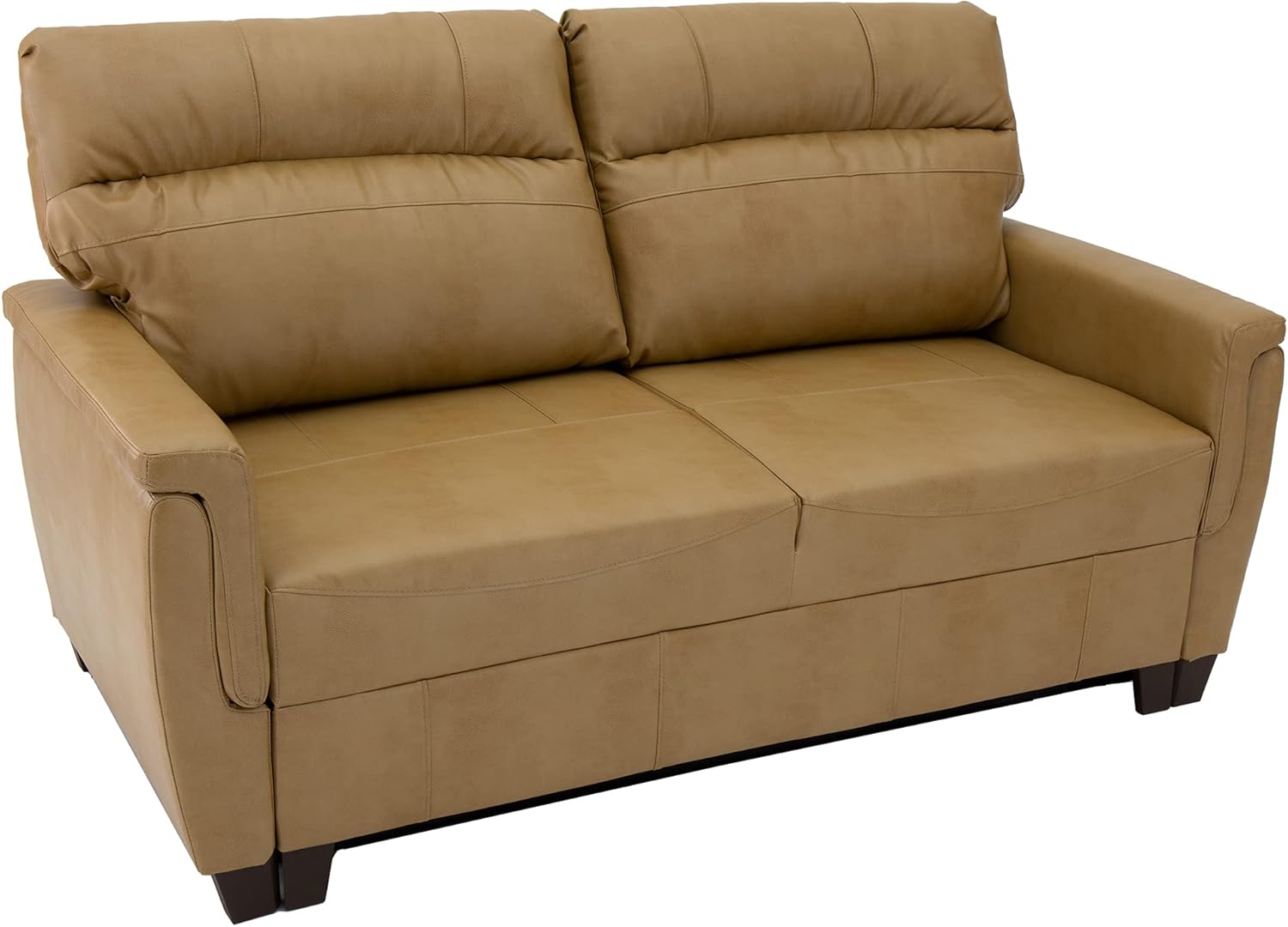 RecPro RV Trifold 66" RV Sofa Bed RV Loveseat | Sleeper Sofa | RV Furniture | RV Couches (Toffee)